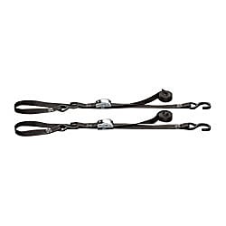 25mm×2.5m/180kg荷締ストラップ(黒/2本組)