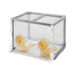塩ビ製簡易ビニールフード（手袋付,なし）
