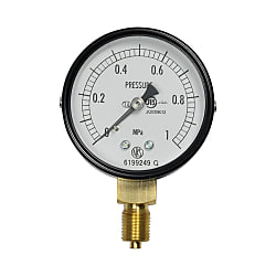 General Industrial Pressure Gauge (ø60, Lower Connection / Type A, Wetted Parts: General Use, Performance: General) AA10-171-2(-0.1-0.1)-001310J0