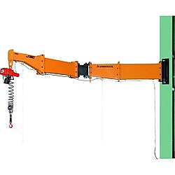 二速選択型（スライドグリップ）電動チェーンブロック付ジブクレーン 溶接型・柱取付式