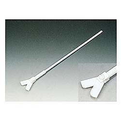 PTFEオール被覆大型撹拌棒(開閉羽根タイプ) φ10 62-7029-54