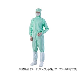 異物混入対策ツナギ服　AS1401（男女兼用）　グリーン