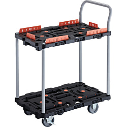 連結型樹脂製台車　ビートル（2段式）自在・固定タイプ