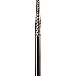 超硬カッター 軸径3mm 円錐先丸 スパイラルカット