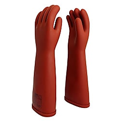高圧用絶縁ゴム手袋（7000V）EA640ZE-0,EA640ZE-2