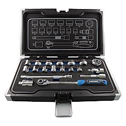 3/8"DR［19個組］ショートソケットレンチセットEA617CC-60