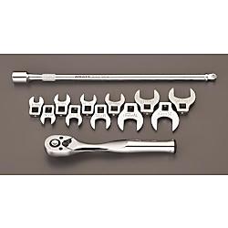 3/8"DR/13個組クロウフットレンチEA618BU-100