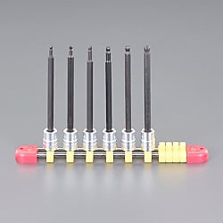 1/4"DRx1/8～1/4"［Ball-Hex］ロングビットソケットセットEA618NT-300