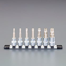 1/2"DR/T30～T70［Torx］ビットソケットセット（いじり止付）EA618KW-200
