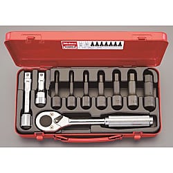 1/2"DR/5～17mmHexビットソケットセットEA618C-31
