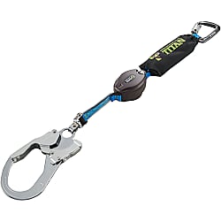 小型軽量ロック機構付き巻取式シングルランヤード