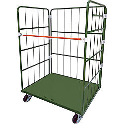 鋼製カゴ車 ロールコンビテナー（床板スチール製・ジョイント部樹脂）
