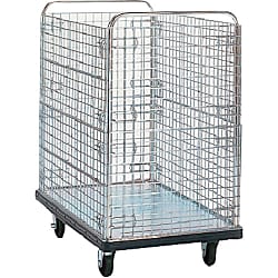 スチール製カゴ台車 抗ウイルスハンドル仕様 DA-BWH-AC