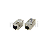 LANケーブル延長　シールド有　CAT6A/CAT6/CAT5e　パネルマウント（JJ中継アダプタ）