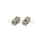 LANケーブル延長　シールド有　CAT6A/CAT6　パネルマウント　アングル（JJ中継アダプタ）