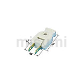 【明工社】延長コード用部品 スイングプラグ（平型2芯）