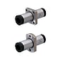 Linear ball bearings / flange selectable (central) / steel / double bush / lubricating
