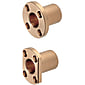 Oil Free Bushings - Flange type, bronze alloy, with mounting holes.