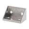 Tabbed Reversal Bracket - For 2 Slots - For 6 Series (Slot Width 8 mm) Aluminum Frame, 4 Mounting Holes Type