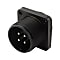 MS3102-Series, Waterproof, Panel-Mount Receptacle