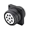 NB01/CE01 Waterproof Panel Mountable Receptacle (Bayonet Lock)