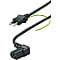 交流電繩——雙頭,圓形電纜a插頭,角度C13插座,停飛