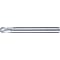 Carbide Ball End Mill for Aluminum Machining, 2-Flute / Short Model