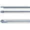 硬質合金直刃立銑刀用於V型槽和倒角，V型槽/最小尖芯厚度模型