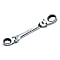 Short Ratchet Offset Wrench (Double Swivel Neck Type)