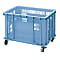 bs型網格容器藍色，用腳輪