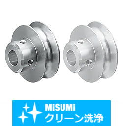 【クリーン洗浄品】丸ベルト用プーリ　セットスクリュータイプ
