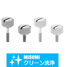 【クリーン洗浄品】ローレットつまみノブ　先端ＳＲ形状タイプ