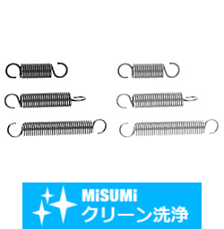 【クリーン洗浄品】引張りばね　フリー指定タイプ