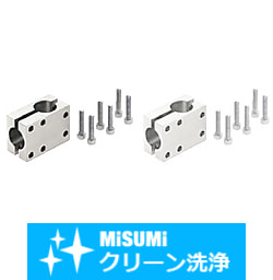 【クリーン洗浄品】支柱クランプ　同径Ｔ字直交セパレートタイプ