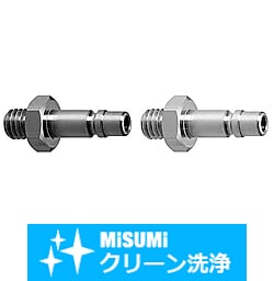 【クリーン洗浄品】エア用カプラー　高耐薬タイプ　おねじプラグ