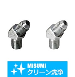 【クリーン洗浄品】油圧・水圧用継手　４５°エルボタイプ　ＰＴ・ＰＦ両オネジ　-45°エルボ・オス-
