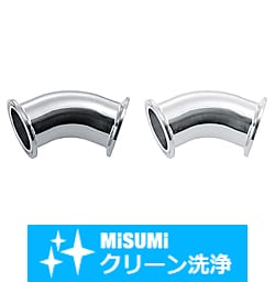 【クリーン洗浄品】サニタリー管用継手　両フェルール　４５°エルボ