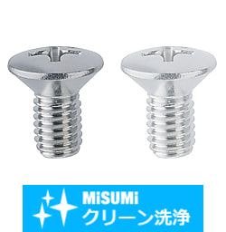 【クリーン洗浄品】十字穴付丸皿小ねじ-単品・小箱-