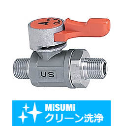 【クリーン洗浄品】小型ボールバルブ　ステンレスタイプ　ＰＴオス・ＰＴオス