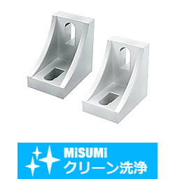【クリーン洗浄品】８シリーズ（溝幅１０ｍｍ）－１列溝用－ナット止ブラケット