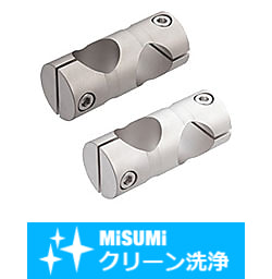 【クリーン洗浄品】丸型支柱クランプ-同径直交-