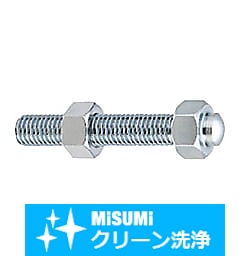 【クリーン洗浄品】フットジャッキボルト　先端SRフランジ付タイプ
