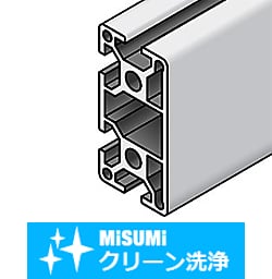 【クリーン洗浄品】アルミフレーム　６シリーズ　Nタイプ　長方形　３０×６０ｍｍ　２列溝　３面溝