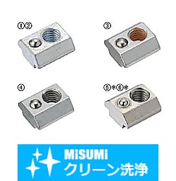【クリーン洗浄品】８シリーズ（溝幅１０ｍｍ）用　アルミフレーム用先入れバネナット