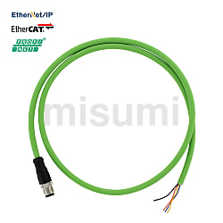 EtherNetIP, EtherCAT, CC-Link対応 M12コネクタ付ケーブル