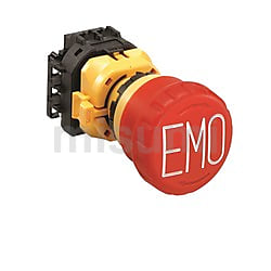 Φ22 XWシリーズ非常停止用押ボタンスイッチ EMO表示付