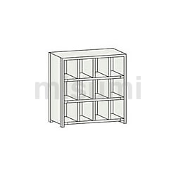 軽量ボルト式棚 （スチール引き出し付・100kgタイプ､高さ1200mm､1800mm