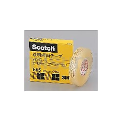 665-3-12 | スコッチ®透明両面テープ 内容量:1巻 幅:12mm 粘着力:1.6N