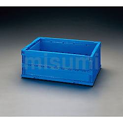 清水エスパルス 折りたたみコンテナ 650x440x329mm/74.0L 折畳コンテナ(メッシュ・青/2コ) | エスコ