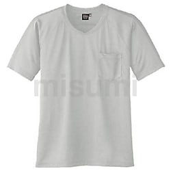 半袖VネックTシャツA-667 3 シルバー